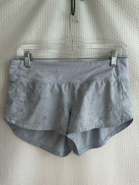 Lululemon Speed Up Blue Gray Shorts Size: 6